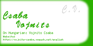 csaba vojnits business card